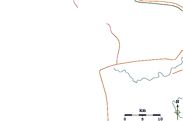 Roads and rivers around Playa Novillero