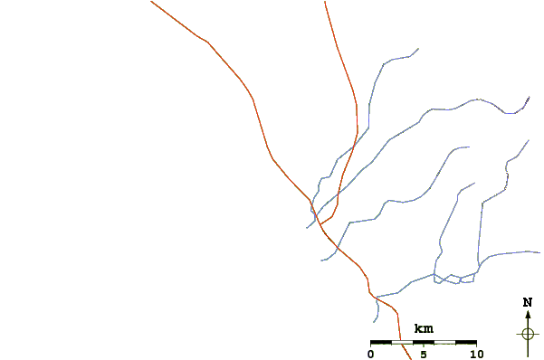 Roads and rivers around Playa San Pedro