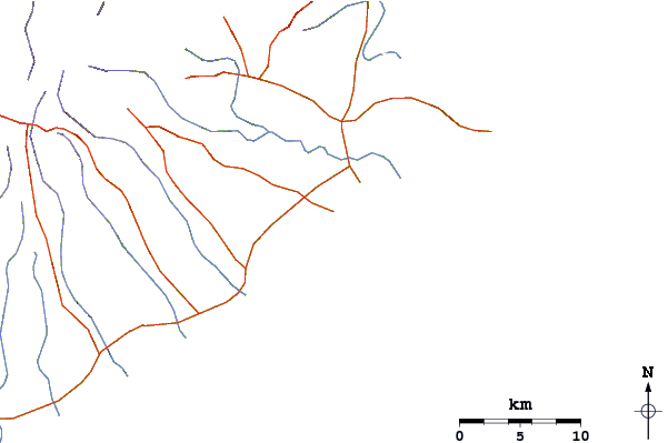 Roads and rivers around Playa Serena
