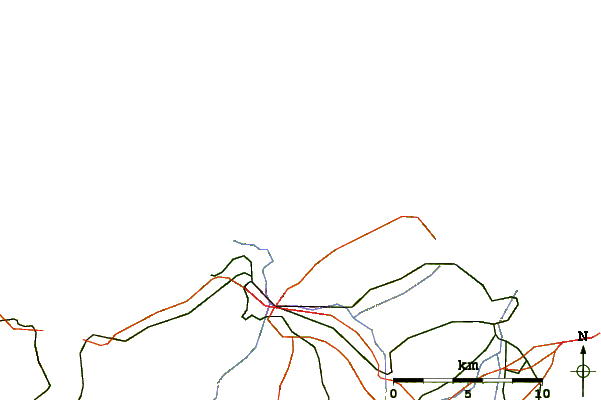 Roads and rivers around Playa Tenrero