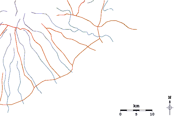 Roads and rivers around Playa Teta