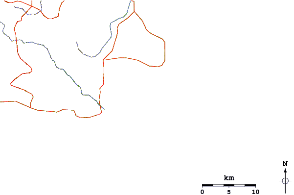 Roads and rivers around Playa Venao