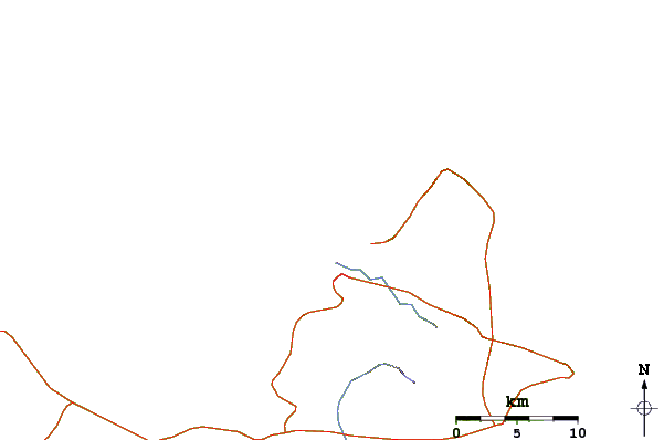 Roads and rivers around Playa Caribe