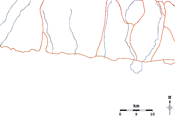 Roads and rivers around Playa Concholio