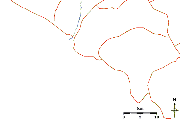 Roads and rivers around Playa Gigante