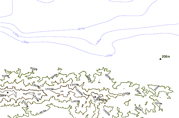 Shoreline around Playa Grande