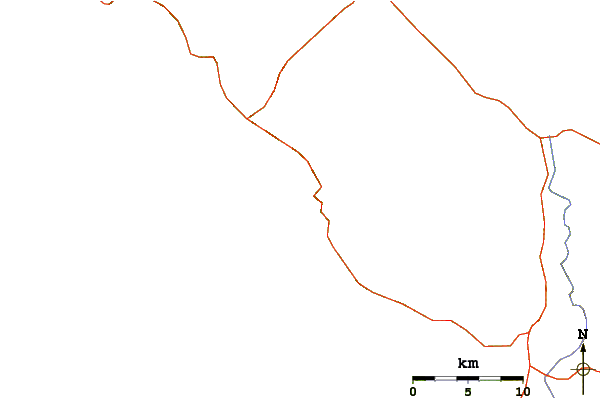 Roads and rivers around Playa Hermosa