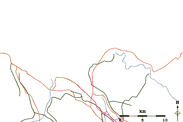 Roads and rivers around Playa de Aizkorri