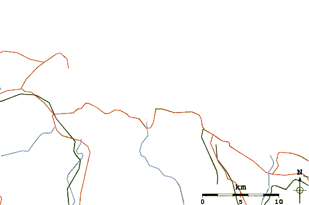 Roads and rivers around Playa de Arenillas