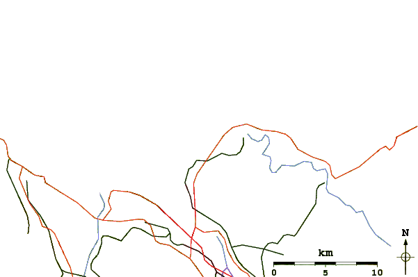 Roads and rivers around Playa de Arrietara