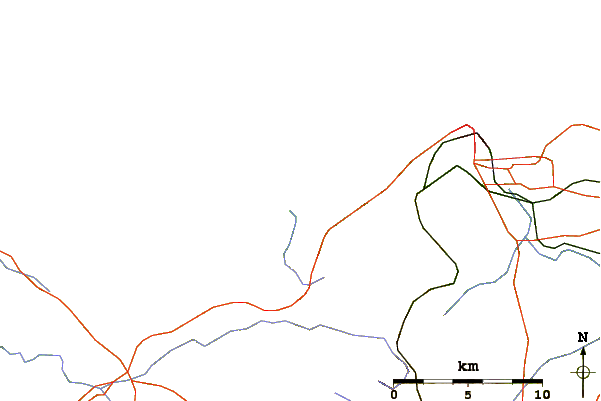 Roads and rivers around Playa de Barranan