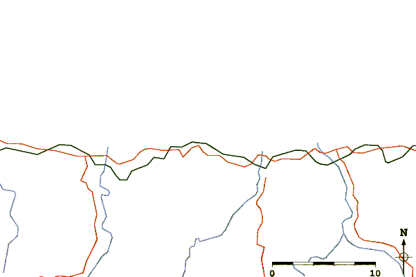 Roads and rivers around Playa de Barayo