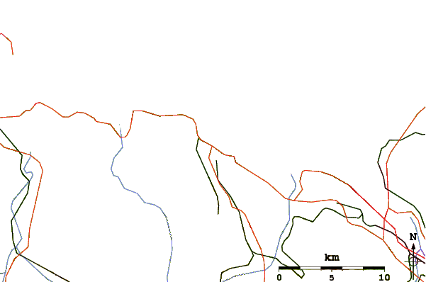 Roads and rivers around Playa de Brazomar