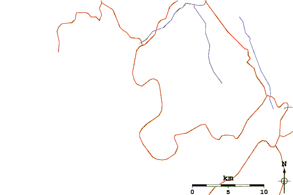 Roads and rivers around Playa de Carnota