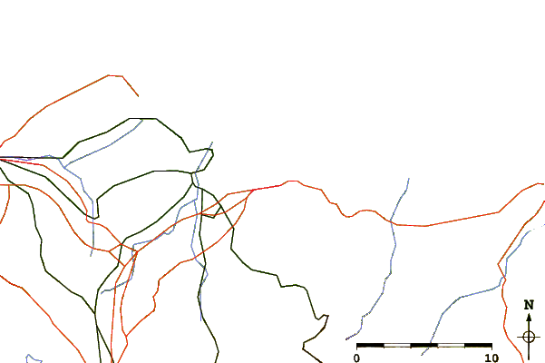 Roads and rivers around Playa de Cervigon