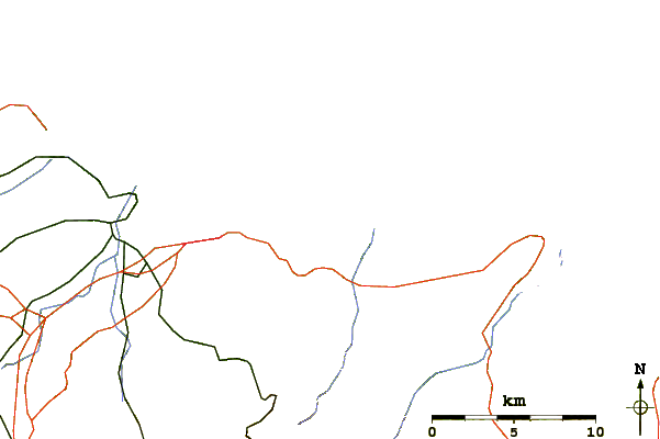 Roads and rivers around Playa de Espana