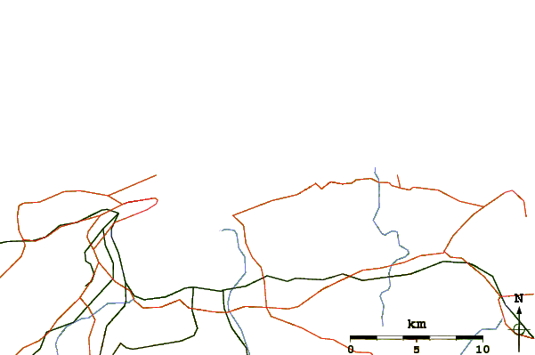 Roads and rivers around Playa de Galizano