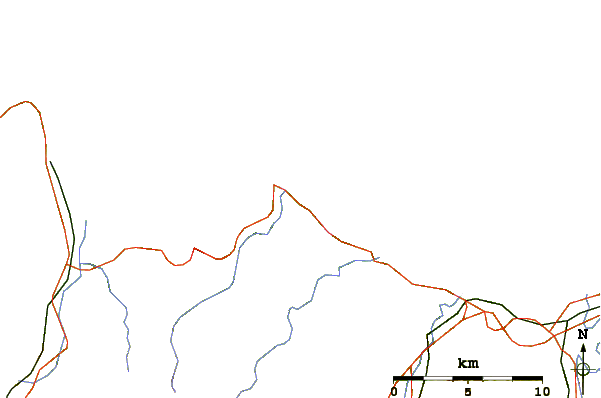 Roads and rivers around Playa de karraspio