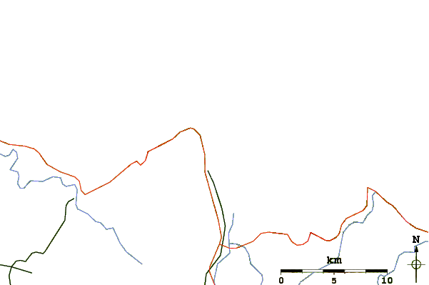 Roads and rivers around Playa de Laida