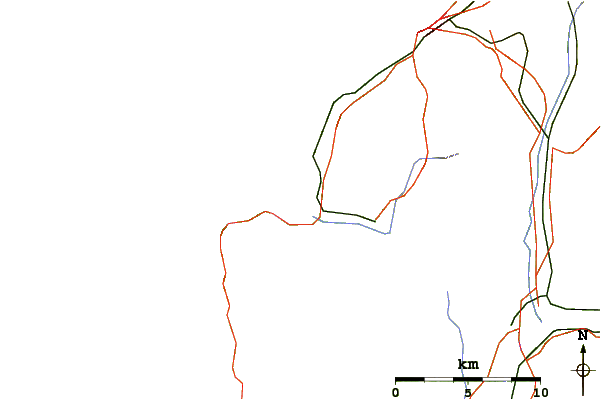 Roads and rivers around Playa de Madorra