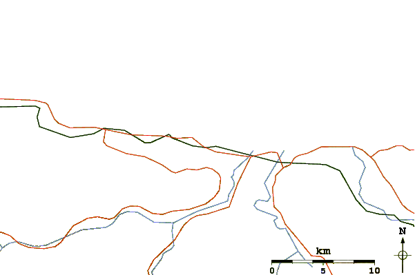 Roads and rivers around Playa de Mendia