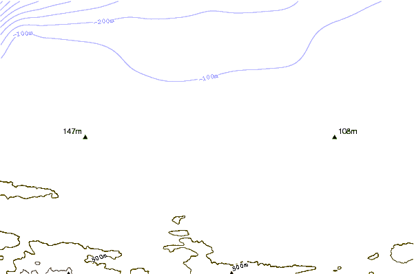 Shoreline around Playa de Meron