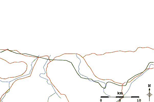 Roads and rivers around Playa de Meron