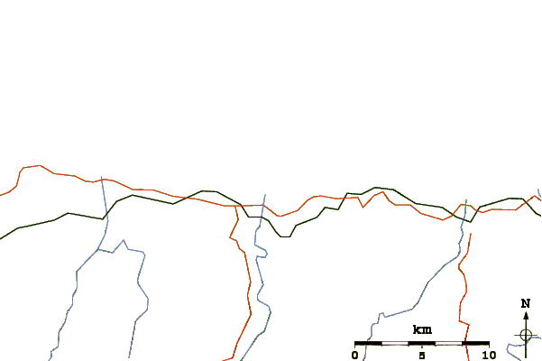 Roads and rivers around Playa de Navia