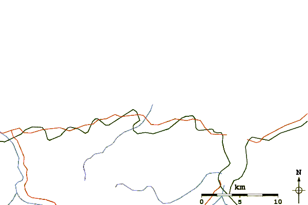 Roads and rivers around Playa de Oleiros
