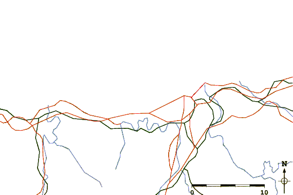 Roads and rivers around Playa de Ondarreta - Pikua