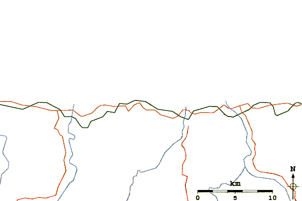 Roads and rivers around Playa de Otur