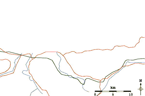 Roads and rivers around Playa de Oyambre