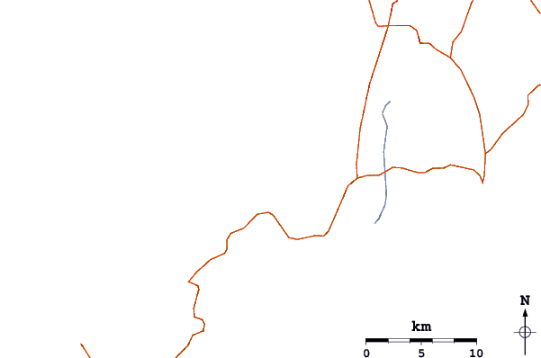 Roads and rivers around Playa de Pared
