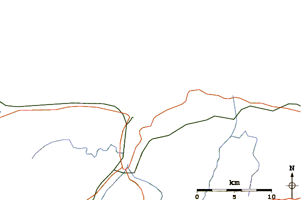 Roads and rivers around Playa de Penarronda