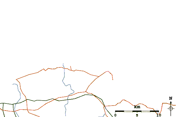 Roads and rivers around Playa de Ris