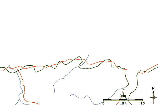 Roads and rivers around Playa de San Pedro