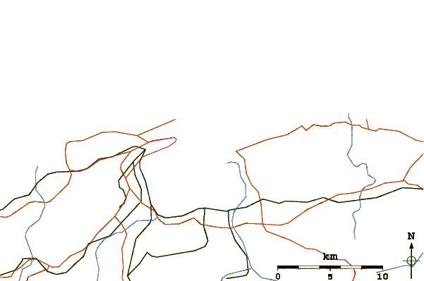 Roads and rivers around Playa de Somo