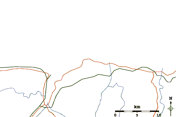 Roads and rivers around Playa de Tapia