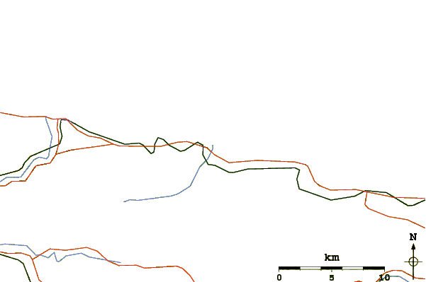 Roads and rivers around Playa de Torimbia