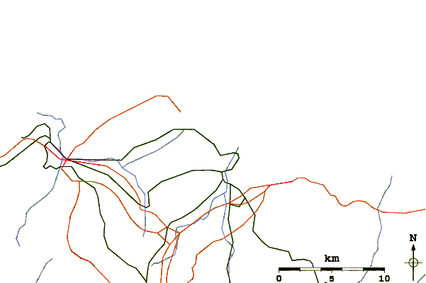 Roads and rivers around Playa de Tranqueru