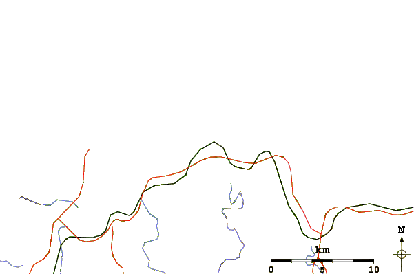 Roads and rivers around Playa de Castro