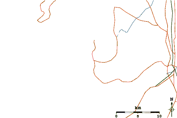 Roads and rivers around Playa de Lanzada