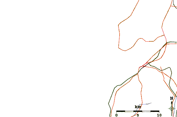Roads and rivers around Playa de Melide