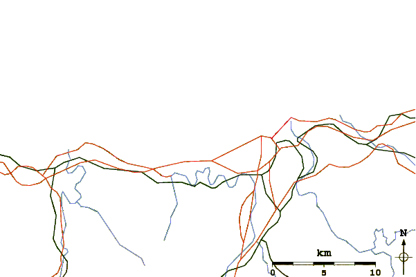 Roads and rivers around Playa de Ondarreta(Pikua)