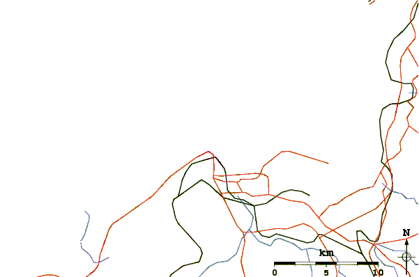 Roads and rivers around Playa de Orzan