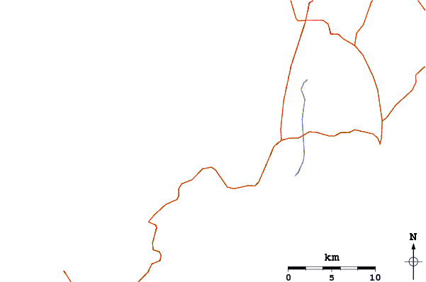 Roads and rivers around Playa de Pared