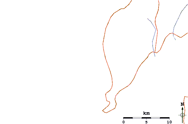 Roads and rivers around Playa de Rio Sieira/Furnas