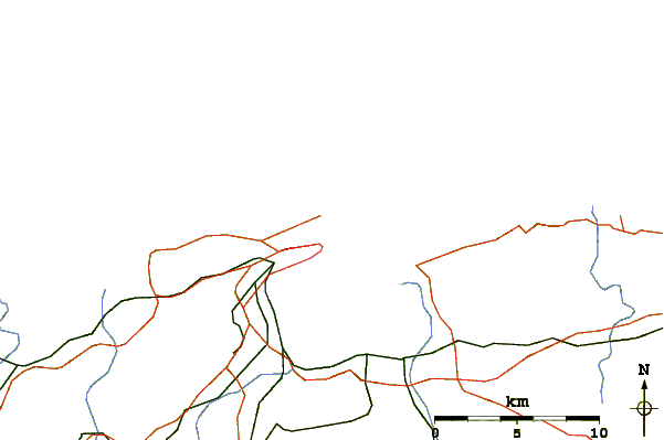 Roads and rivers around Playa de Sardinero