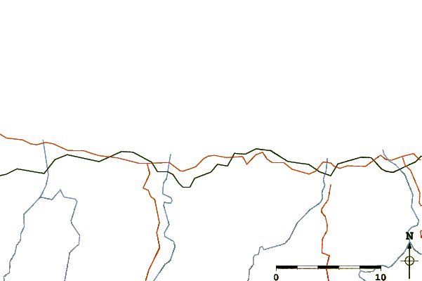 Roads and rivers around Playa del Moro