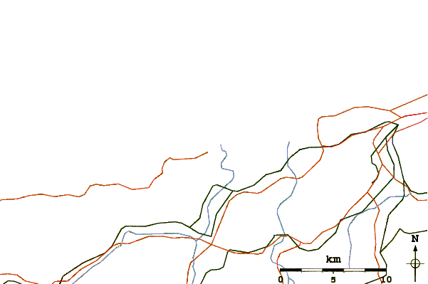 Roads and rivers around Playa de la Concha